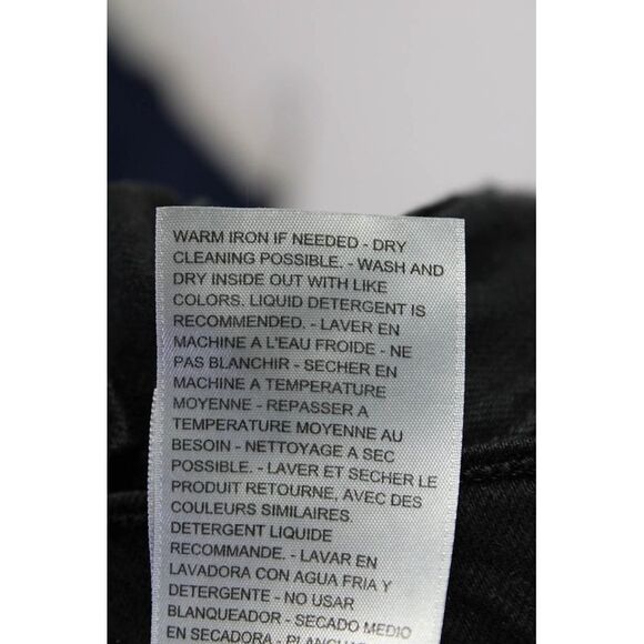 Levis Womens Cotton Five Pocket Button Fly Mid-Rise Tapered Jeans Black Size 25 - Picture 6 of 6